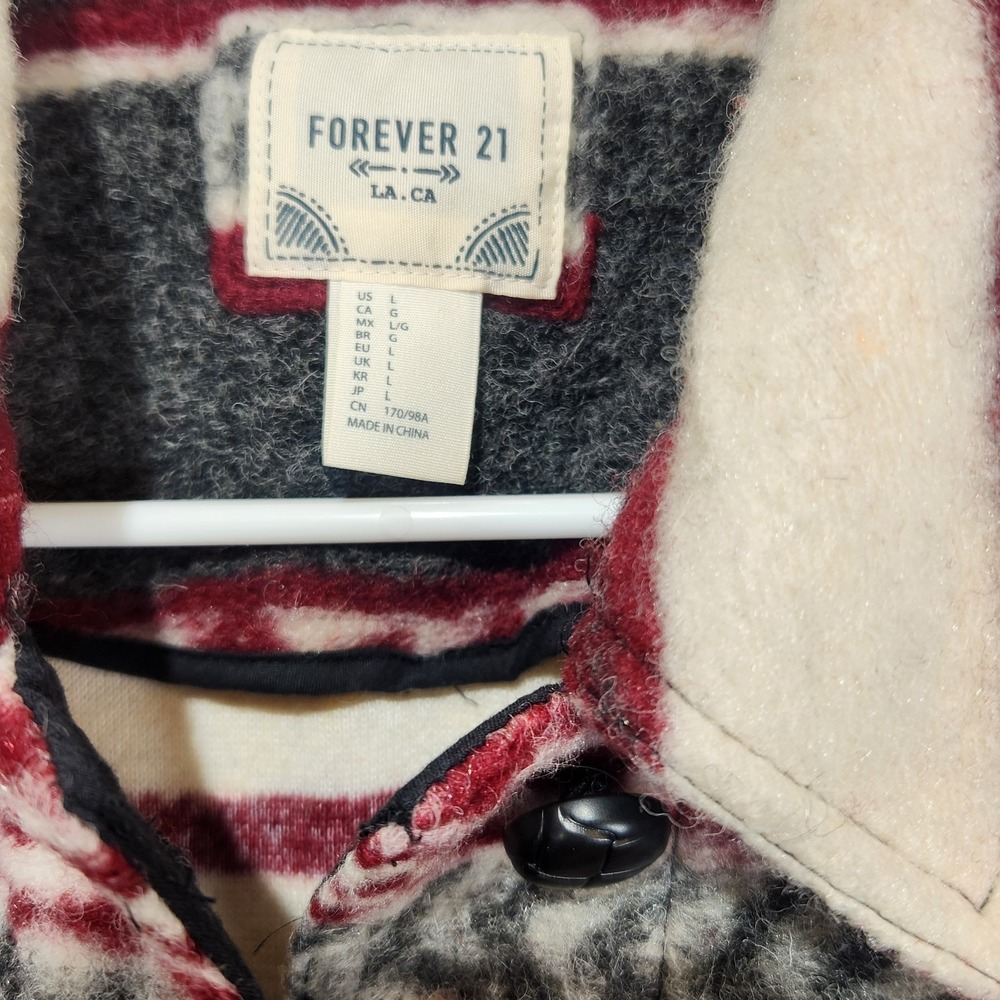Forever 21 Women's Cozy Western Vibes Button-Up‎ Jacket Multicolor Size L - Picture 4 of 9